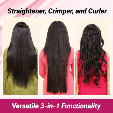 3 IN 1 Professional Hair Straightener Crimper Roller Styler (3SC1)