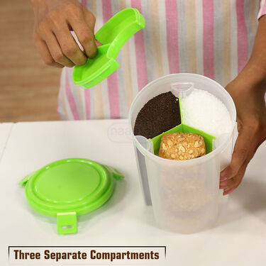 3 Compartment Airtight Big Storage Containers Buy 1 Get 1 Free (3SPC1)