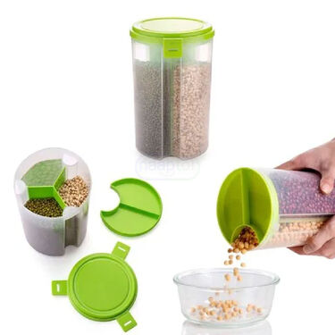 3 Compartment Airtight Big Storage Containers Buy 1 Get 1 Free (3SPC1)