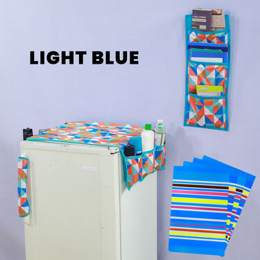 7 Pcs 3D Modern Geometric Fridge Cover Set with 14 Free Gifts (7F9)