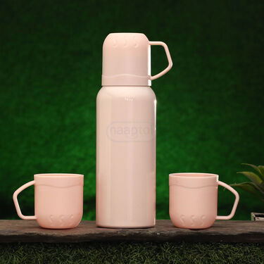12 Hours Hot & Cold Insulated Flask + 3 Cups (1F3C3)