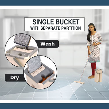 Twin Bucket Flat Microfiber Mop