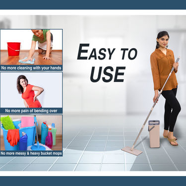 Twin Bucket Flat Microfiber Mop