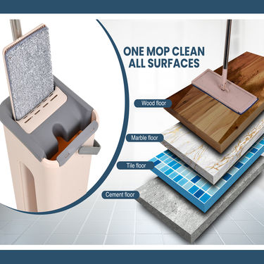 Twin Bucket Flat Microfiber Mop
