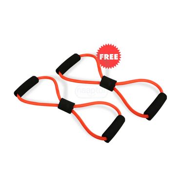 Figure 8 Shaped Latex Tube-Workout Chest Arm & Shoulder Stretch Exercise Equipment- B1G1 (FAS26)