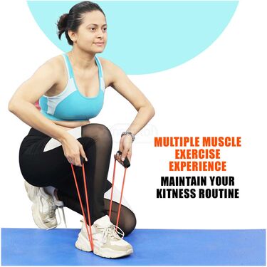 Figure 8 Shaped Latex Tube-Workout Chest Arm & Shoulder Stretch Exercise Equipment- B1G1 (FAS26)
