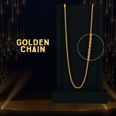 Golden Watch with Golden Chain + Bracelet + Ring (MGWCBR10)