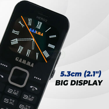 Dual Sim Gamma Hero 2 Mobile With Wrist Strap (HERO2)