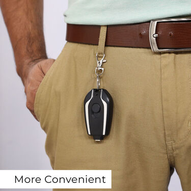 Emergency Keychain Power Bank with Free Bluetooth Earphone & Digital Watch