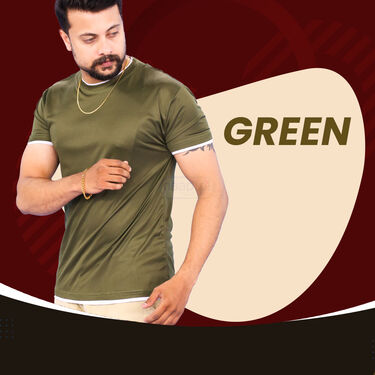 Pack of 5 Round Neck T-Shirt With Golden Chain & Bracelet (5RT20)