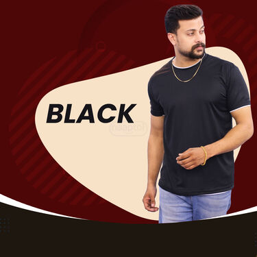 Pack of 5 Round Neck T-Shirt With Golden Chain & Bracelet (5RT20)