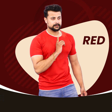 Pack of 5 Round Neck T-Shirt With Golden Chain & Bracelet (5RT20)