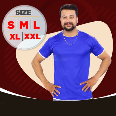 Pack of 5 Round Neck T-Shirt With Golden Chain & Bracelet (5RT20)