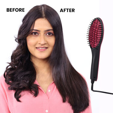 Quick & Easy Ceramic Hair Straightener Brush (HS3)