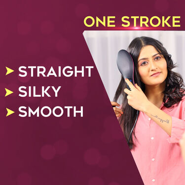 Quick & Easy Ceramic Hair Straightener Brush (HS3)