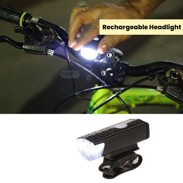 Rechargeable Head light and Tail Light Combo with Sit Cover For Cycle (RCL)