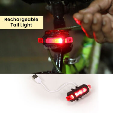 Rechargeable Head light and Tail Light Combo with Sit Cover For Cycle (RCL)