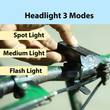 Rechargeable Head light and Tail Light Combo with Sit Cover For Cycle (RCL)