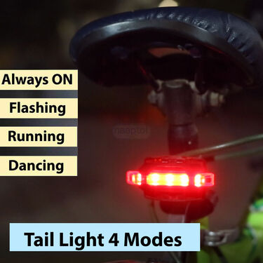 Rechargeable Head light and Tail Light Combo with Sit Cover For Cycle (RCL)