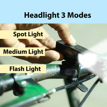 Rechargeable Head light and Tail Light Combo with Sit Cover For Cycle (RCL)