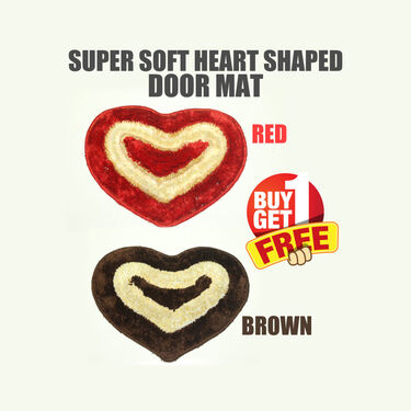 Super Soft Heart Shaped Door Mat-BOGO (DM2)