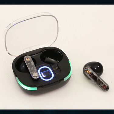 Transparent Wireless Bluetooth Earpods with Inbuilt Screen And Lights (TWS26)