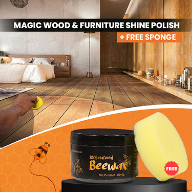 Wooden Furniture Polish + Free Sponge (Beeswax)