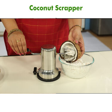 Royal Chef Stainless Steel Vada Maker + Coconut Scrapper + Free Coconut Opener