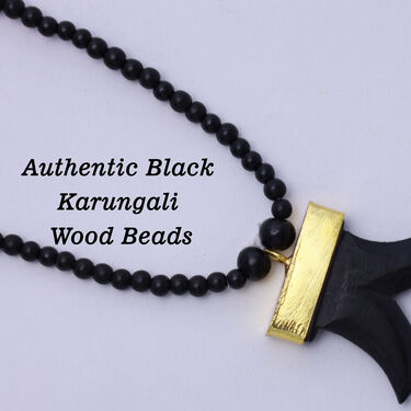 Karungali Dual Tiger Nail Teeth Pendant with Karungali Mala (KTPKM1)