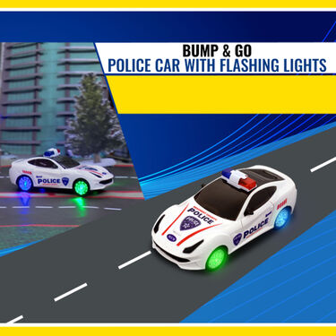 Bump & Go Police Car with Light & Music Opening Door