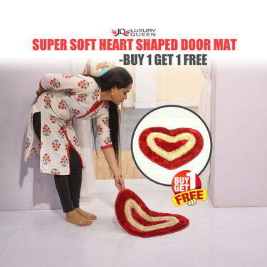 Super Soft Heart Shaped Door Mat-BOGO (DM2)