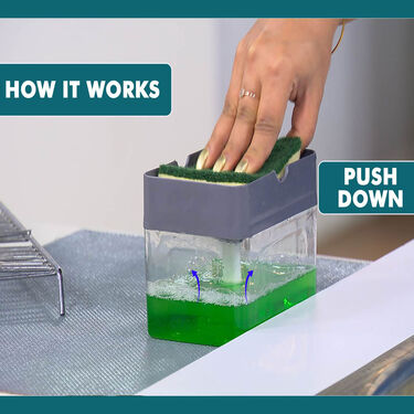 Kitchen Soap Dispenser with Free 3 Foam Scrubber