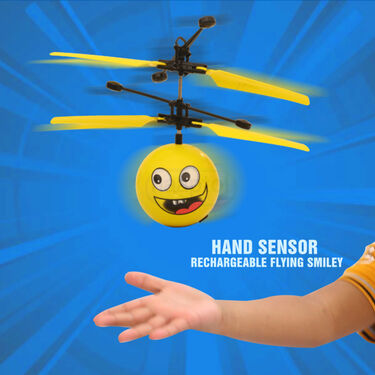 Hand sensor rechargeable flying smiley (RFS)